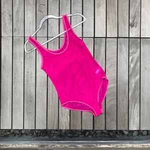 AMERICAN APPAREL Hot Pink Mesh Sleeveless Bikini